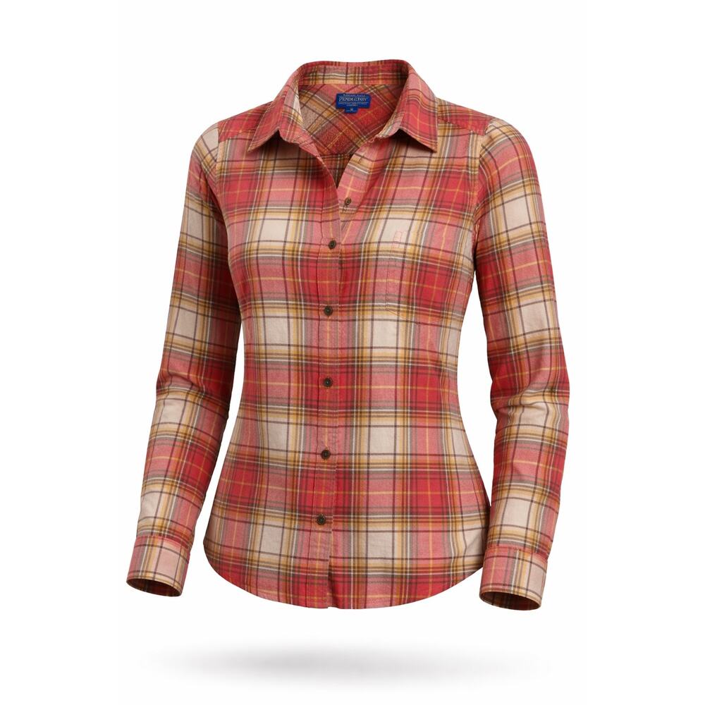 Pendleton Plaid Button Down Shirt Women’s Medium Cotton Pink Western Classic